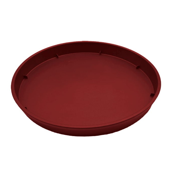 ET PLAST Πιάτο Γλάστρας Ανάγλυφο Στρογγυλή 28x3cm Μπορντό