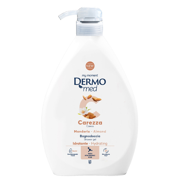 Αφρόλουτρο Dermomed Με Αντλία Carezza Almond 1lt