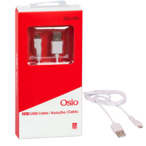 Osio Καλώδιο Φόρτισης και Συγχρονισμού Micro Usb σε Usb (1,2m) - Άσπρο