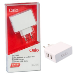 Osio Φορτιστής Με 2 Θύρες USB (Άσπρος)