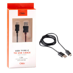 Osio Καλώδιο Φόρτισης και Συγχρονισμού από Type C σε USB (1.2m) Μαύρο