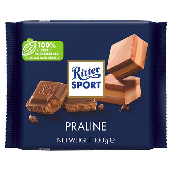 Σοκολάτα Ritter Sport Γάλακτος Με Πραλίνα 100gr