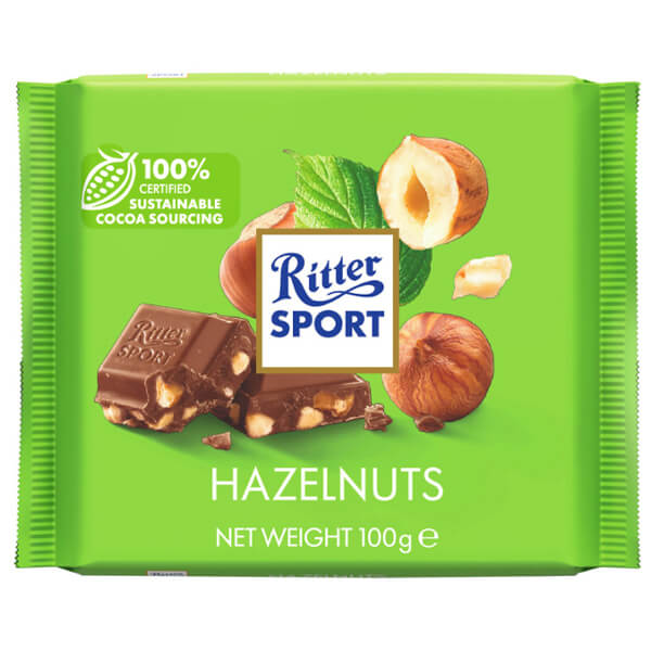 Σοκολάτα Γάλακτος Με Φουντούκια Ritter Sport 100gr