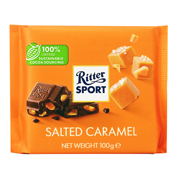 Ritter Sport Σοκολάτα 100gr (Γάλακτος με Αλατισμένη Καραμέλα)