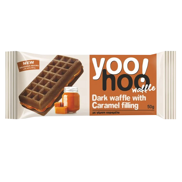 Yoohoo Βάφλα Κακάο 50gr Καραμέλα