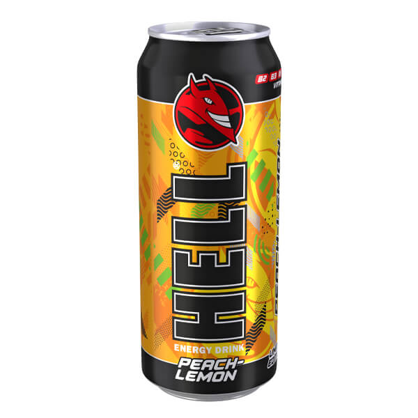 Hell Energy Drink 500ml Peach - Lemon