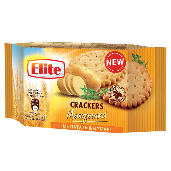Elite Crackers Μεσογειακά 105gr - Πατάτα & Θυμάρι