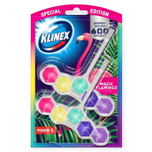 Klinex WC Block Power 5 (2x50gr) - Magic Flamingo