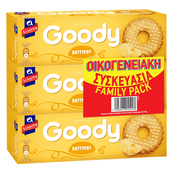 Αλλατίνη Goody Μπισκότα Βουτύρου 3x175gr