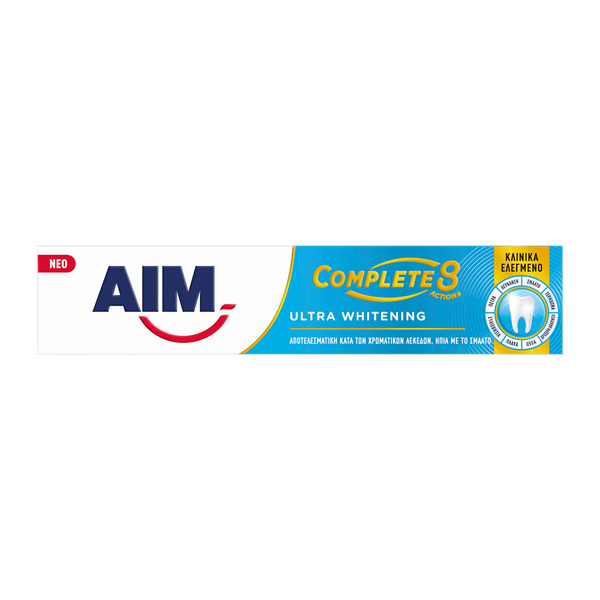 Aim Compl 8 Act 75ml Ultra White Οδοντόκρεμα