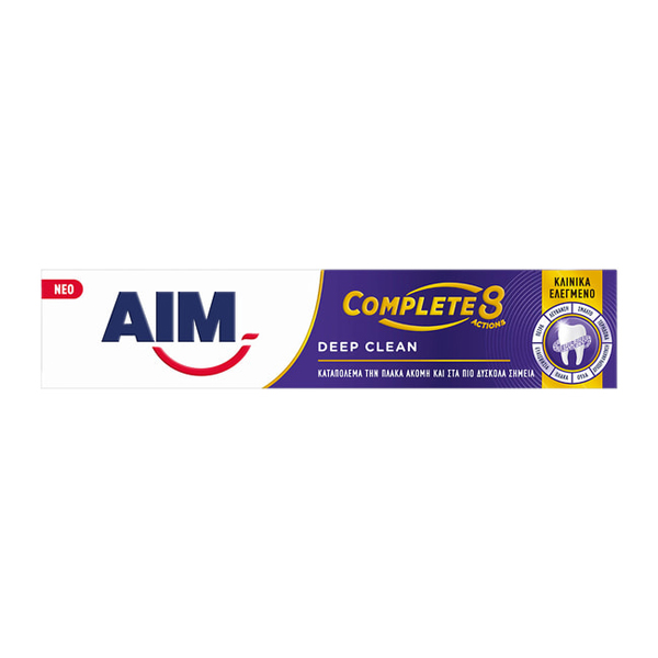 Aim Compl 8 Act 75ml (Deep Clean) Οδοντόκρεμα