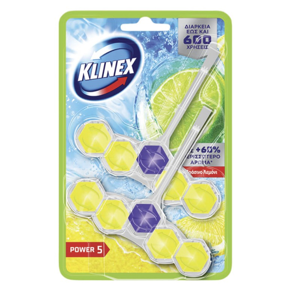 KLINEX WC Block Power 5 (2x50gr) - Πράσινο Λεμόνι