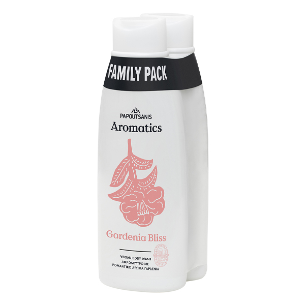 Papoutsanis Aromatics Αφρόλουτρο Family Pack 2x650ml (Gardenia Bliss)