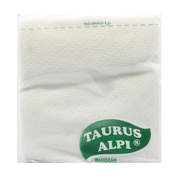 Alpi Χαρτοπετσέτα Λευκή 33x33cm 60 Φύλλα
