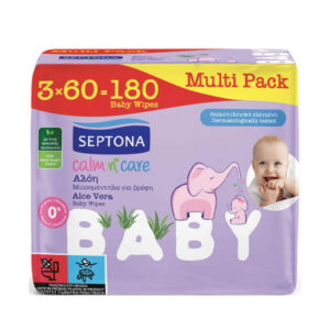 Septona Μωρομάντηλα Calm N' Care (3x60τεμ.) - Αλόη