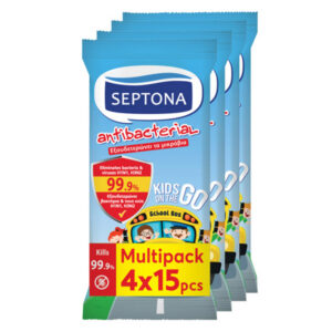 Septona Υγρά Μαντηλάκια (4x15τεμ.) - Kids