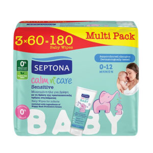Septona Μωρομάντηλα Calm N' Care (3x60τεμ.) Sensitive