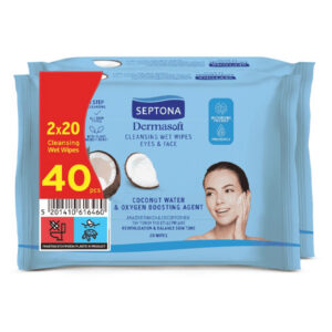 Septona Μαντηλάκια Ντεμακιγιάζ (2x20τεμ.) - Coconut