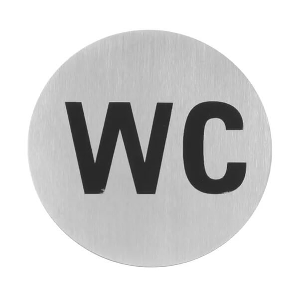 ΙΝΟΧ Σήμα WC Φ7cm