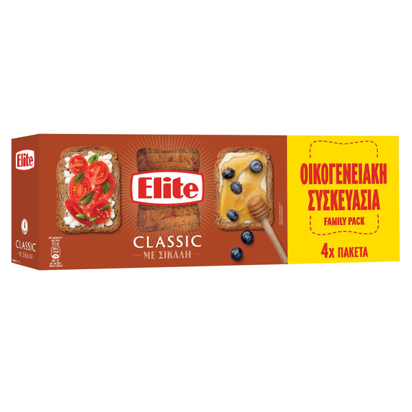 Elite Φρυγανιά Σίκαλης 360gr Family Pack