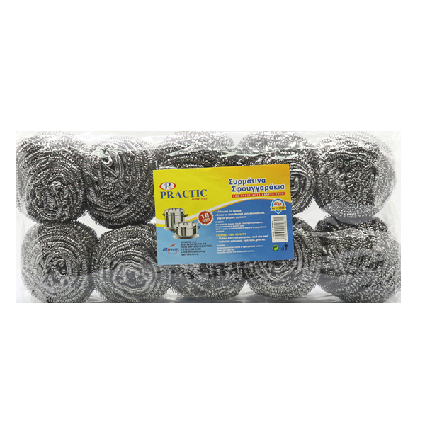 PRACTIC Συρμάτινο Σφουγγαράκι Inox 40gr (10τεμ.)