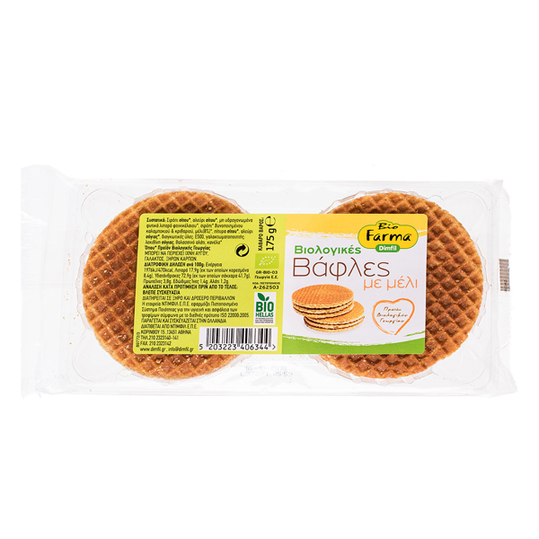 Biofarma Βάφλες Με Μέλι ΒΙΟ 175gr