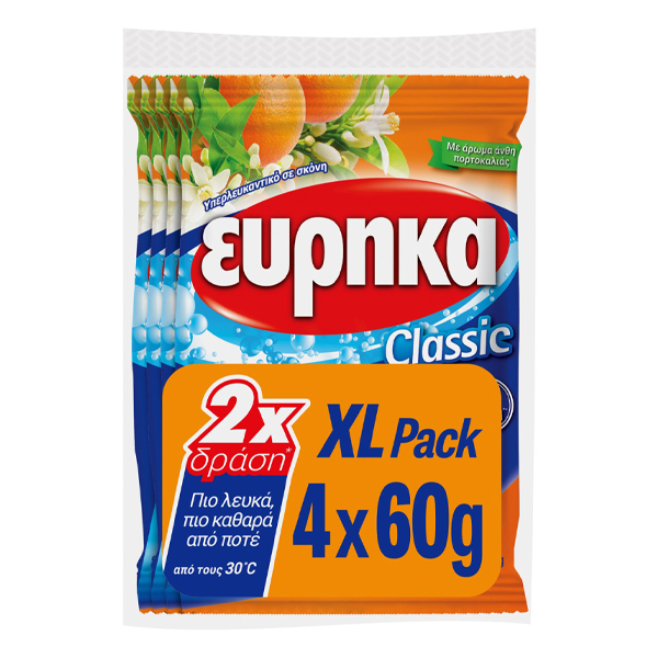 ΕΥΡΗΚΑ Λευκαντικό 4x60gr (Άνθη Πορτοκαλιάς)