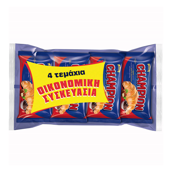 Tottis Champion Κρουασάν 70gr Πραλίνα Φουντούκιού 4τμχ
