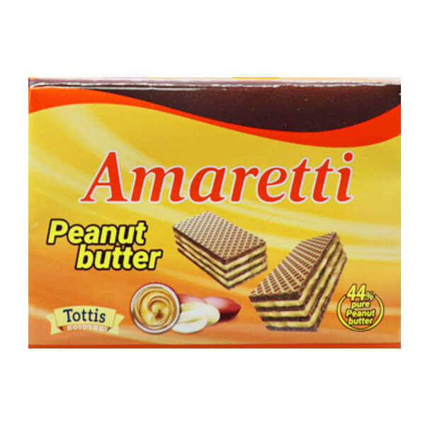 Bingo Amaretti Γκοφρέτα (12τεμ.x68gr.) Φυστικοβούτυρο