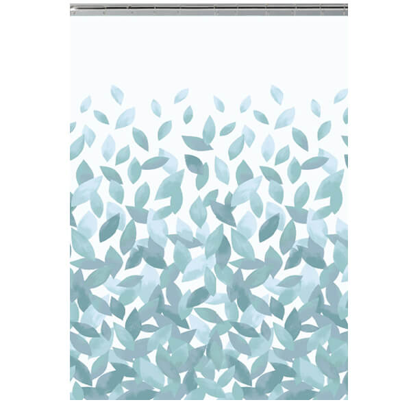 Κουρτίνα Μπάνιου Leafs 180x200 - 100% Polyester (Μέντα)