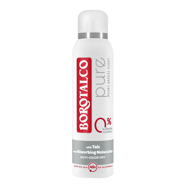 Borotalco Deo Spray Pure 0% Aluminium Salts 150ml