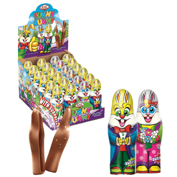 Ani Funny Bunny Πασχαλινός Λαγός Σοκολατένιος με Δώρο Έκπληξη 24x38gr