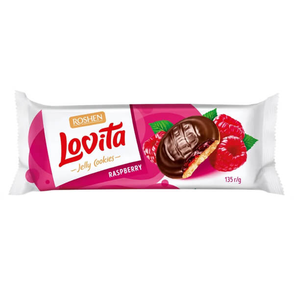 Roshen Lovita Jelly Cookies 135gr (Βατόμουρο)
