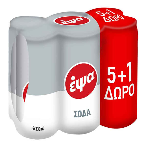 ΕΨΑ Σόδα Κουτί (6x330ml) - 5+1 Δώρο