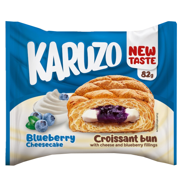 KaruZo Κρουασάν Bun 82gr (Cheesecake Blueberry)