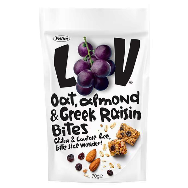 Pellito Lov Oat Bites 70gr (Αμύγδαλο - Σταφίδα)