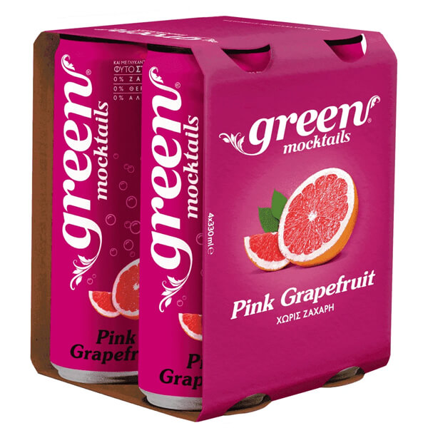 Green Moctails (4x330ml) - Pink Grapefruit