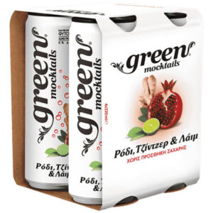 Green Mocktails Ρόδι, Τζίντζερ & Λάιμ 4x330ml