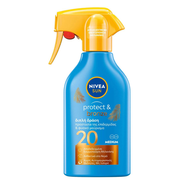 Nivea Sun Protect & Bronze 270ml (SPF 20+) Αντλία