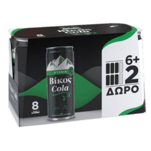Βίκος Cola Stevia (8x330ml) (6+2 Δώρο) (Κουτί)