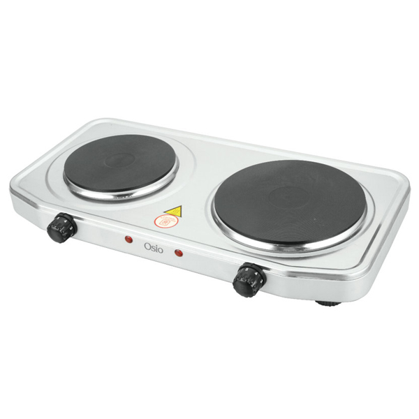 Osio Διπλή Ηλεκτρική Εστία Κουζίνας Inox 2500w