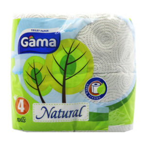 Gama Natural Χαρτί Υγείας 3φύλλο 4 Ρολλά Βιοδιασπώμενο
