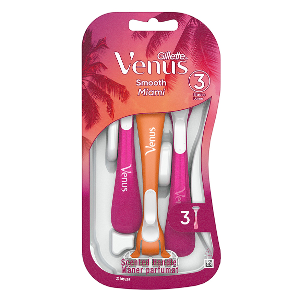 Gillette Ξυραφάκια Venus 3 (3τμχ) Smooth Miami