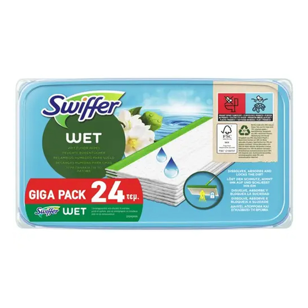 Swiffer Υγρά Ανταλλακτικά Πανιά 24τεμ.