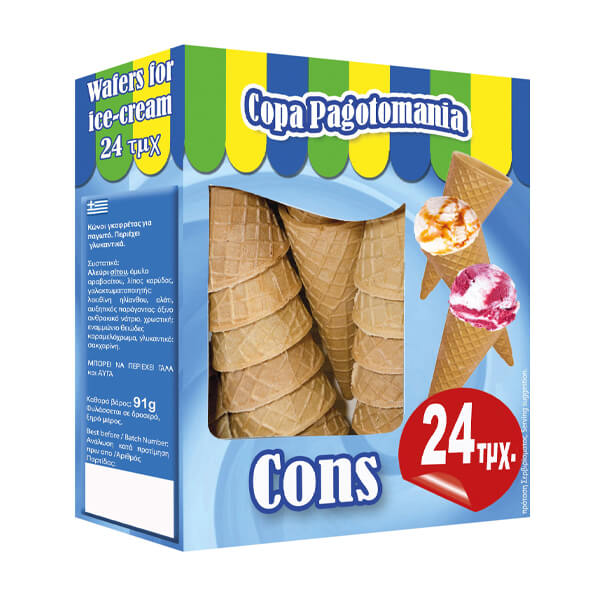 Pagotomania Κώνος Παγωτού 91gr (24 τεμ.)