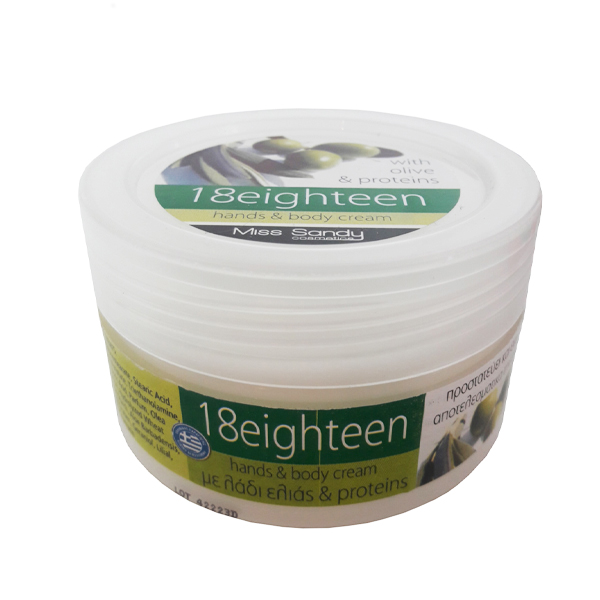 18EIGHTEEN Κρέμα Χεριών & Σώματος 200ml (Λάδι Ελιάς)