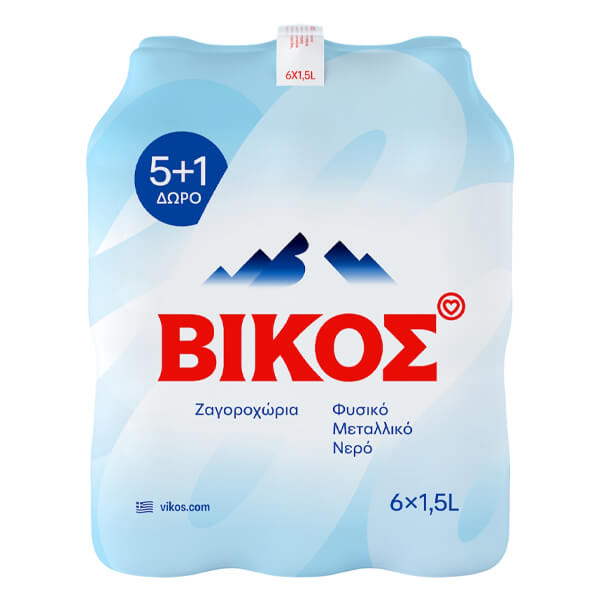 Βίκος Φυσικό Μεταλλικό Νερό 1.5lt (6pack)