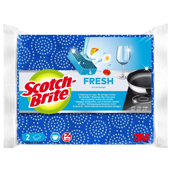 Scotch Brite Σφουγγάρι Fresh (2τεμ.) (Δεν Χαράζει) (Μπλε)