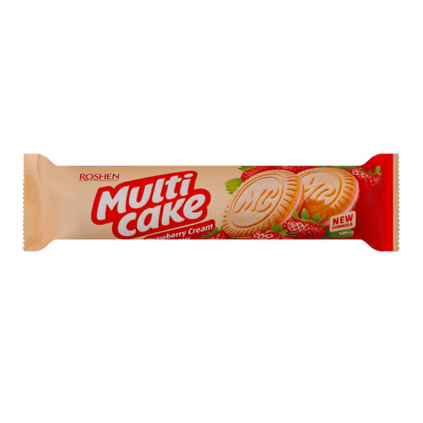 Roshen Multicake Γεμιστά Μπισκότα (Φράουλα) 180gr