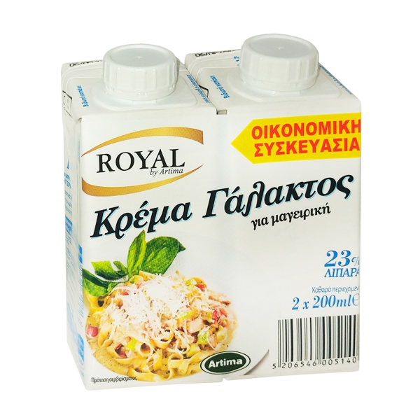 Royal Κρέμα Γάλακτος Light 23% 2x200ml